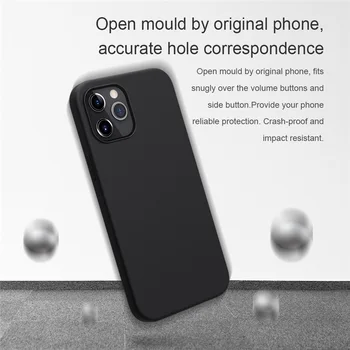 Pentru iPhone 12 Pro Max Cazul NILLKIN din Silicon Montate Cover Pentru iPhone 12 mini-12 Pro Max Flex Caz Pură, Anti-Amprente Acoperi