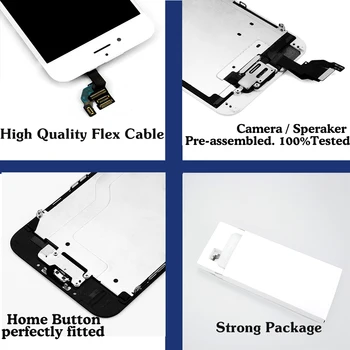 Pentru iPhone 6 6S 7 8 Plus LCD Full Ansamblul Complet de Afișare Pentru iPhone 5 5S 5C Ecran 3D Touch Camera+Buton AAA+++ de Înlocuire