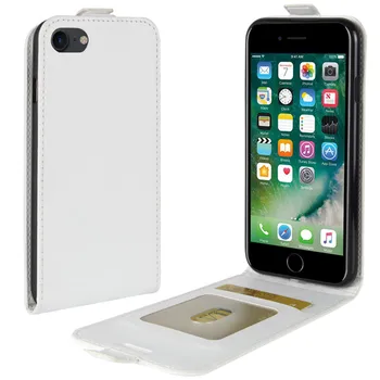 Pentru iPhone 7 8 Lux Flip Vertical Caz Acoperire pentru iPhone 7 8 plus TPU Cazuri de Telefon din Piele Magnetic Slot de Card Titular de Buzunar Capa