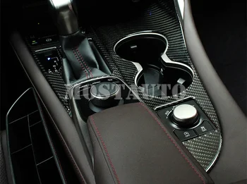 Pentru Lexus RX 300 350h 450h Fibra de Carbon Consola Cutie de Viteze Apă Suport pahare Tapiterie Acoperă perioada 2016-2018 2 buc Accesorii Auto Interior