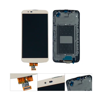 Pentru LG K10 LTE K420N K430DS K430DSF Ecran LCD Tactil Senzor de Lentile de Sticla Digitizer Asamblare Panou Cu Rama