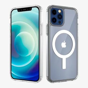 Pentru Magnetic Magsafe la Șocuri Caz de Protecție pentru Iphone 12 Pro Max Iphone12 Mini Caz Montate Cazul Apple Iphone Clar 6.1
