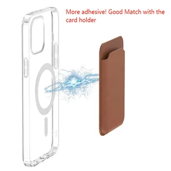 Pentru Magsafe Caz Transparente + Upgrade Magnetic Portofel pentru iPhone 12 Pro Max Mini Cu Magnet Telefon 11 Pro Xs Max X XR