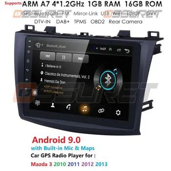 Pentru Mazda 3 2009-2013 max axela android 9.0 DVD Auto GPS Radio Stereo 1G 16G WIFI Gratuit HARTA Quad Core 2 din Masina cu echipamentele de redare Multimedia