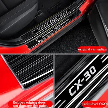 PENTRU Mazda CX-30 CX30 2020 oțel inoxidabil pragul benzi modificat pedala de bun venit decorative luminoase benzi speciale accesorii