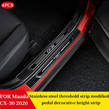 PENTRU Mazda CX-30 CX30 2020 oțel inoxidabil pragul benzi modificat pedala de bun venit decorative luminoase benzi speciale accesorii