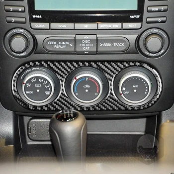 Pentru Mazda MX-5 Miata de Control al Climei Aer Condiționat Butonul de Fibra de Carbon Acoperire Autocolant 2009-15 MX5 Roadster Accesorii Auto