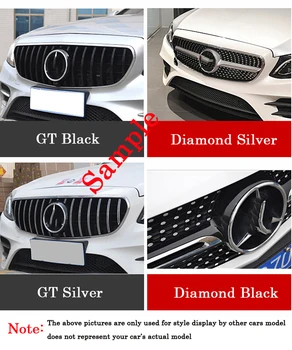 Pentru Mercedes-Benz CLA W117 W118 2013-2020 styling Auto Mijlocul grila de Diamant GT Argintiu Negru bara fata Auto Center Grila