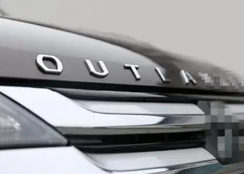 Pentru Mitsubishi Outlander Chrome Masina Litere 3D Capota Emblema logo-ul Insigna autocolant auto Pentru Outlander Formularea 3D Scrisoare accesorii