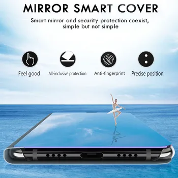 Pentru Onoare 10x Lite Caz Smart Mirror Caz Flip Pentru huawei Honor 10x Lumina 10 X Honor10x 10XLite Suport Magnetic Capacul Telefonului Coque