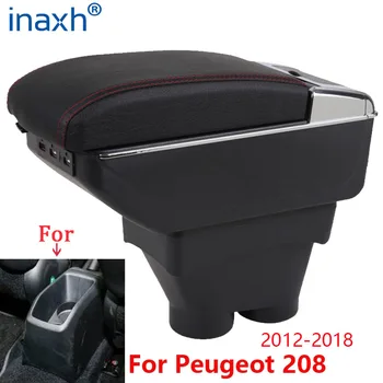 Pentru Peugeot 208 Cotiera Cutie 2012-2018 cutie de Depozitare Suport Auto Scrumiera accesorii de Interior Retrofit părți USB 2017 2016