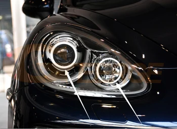 Pentru Porsche Cayenne 958 92A 2011 2012 2013 xenon faruri Ultra luminoase SMD LED Angel Eyes inele de halogen Lumina de Zi styling Auto
