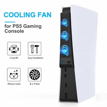 Pentru PS5 Suport Vertical cu Răcire Fan Controler USB Încărcător Joc Consola Stație de Încărcare Fan Cooler Pentru SONY Playstation 5