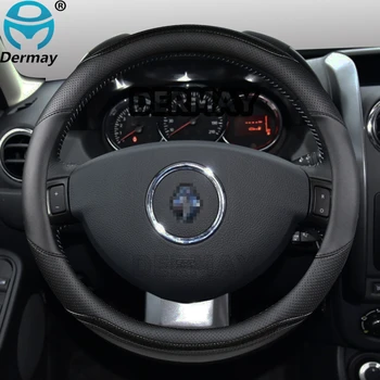 Pentru Renault Duster Dacia Duster Nissan Terrano Auto Capac Volan Microfibra + Piele din Fibra de Carbon Accesorii Auto