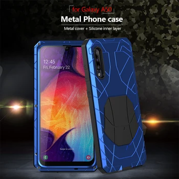 Pentru Samsung Galaxy A50 A51 M51 Telefon Caz Greu Metal Aluminiu cu Capac Sticla Silicon Cover Pentru Galaxy A71