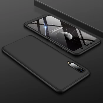 Pentru Samsung Galaxy A7 2018 Caz De 360 De Grade Full Body Caz Acoperire Pentru Samsung A7 2018 Hibrid Rezistent La Șocuri Caz Cu Sticla
