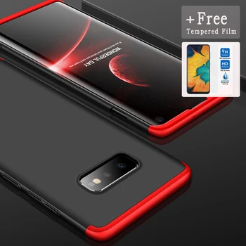 Pentru Samsung Galaxy S10e cazul 3 În 1 protecție completă Anti-knock mat înapoi telefonul rezistent la Șocuri acoperi