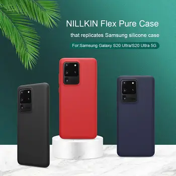 Pentru Samsung Galaxy S20 Ultra 5G Caz Nillkin Flex Pure Silicon Moale Subțire Capacul din Spate pentru Samsung Galaxy S20 Plus 5G TPU Caz