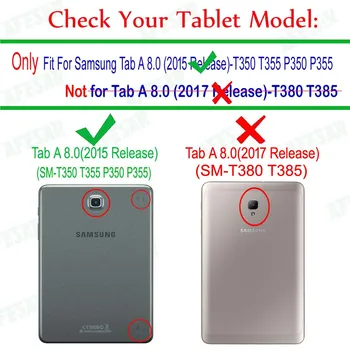 Pentru Samsung Galaxy Tab a 8.0 SM-T350 T355 P350 P355C Cover Stand Piele Pu tabletă Auto Wake/Sleep Caz+folie de protectie+Pen