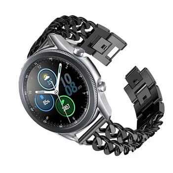 Pentru Samsung galaxy watch 3 45mm Denim Lanț de Înlocuire Curea din Otel Inoxidabil Bratara din Metal 22mm Ceas Trupa galaxy watch 46mm