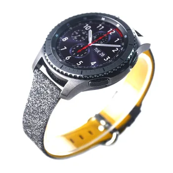 Pentru Samsung Galaxy Watch 46mm Bandă de Piele SM-R800 de Crăciun Sclipici Strălucitor Curea pentru Samsung Gear S3 Brățară Ceas Curea