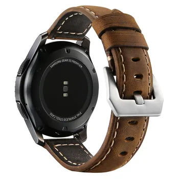 Pentru Samsung Galaxy Watch 46mm Trupa 22mm Premium Vintage Cal Nebun Curea din Piele pentru Samsung Gear S3 Frontieră Clasic
