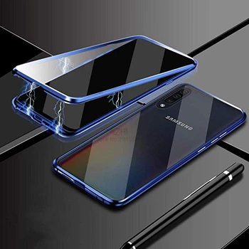 Pentru Samsung M31 Caz 360 Magnetic Flip Cazuri Pentru Samsung Galaxy M31 M 31 31M M315F Dublă față-Verso de Sticla Capac Telefon Coque