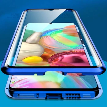 Pentru Samsung M31 Caz 360 Magnetic Flip Cazuri Pentru Samsung Galaxy M31 M 31 31M M315F Dublă față-Verso de Sticla Capac Telefon Coque