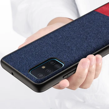 Pentru Samsung S10 Caz rezistent la Socuri Acoperi Pânză Material de Silicon de Caz pentru Margine Samsung Galaxy S7 S8 S9 S10 5G Plus S10e Lite Caz