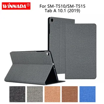 Pentru Samsung T510 / T515 caz lenjerie de cereale din piele PU Stand Caz de Protecție TPU Acoperire pentru Samsung Galaxy Tab 10.1 2019 Coque