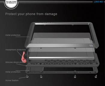 Pentru Sony Xperia XZ1 Caz DRAGOSTEA MEI la Șocuri Murdărie Dovada de Apă de Metal Armor Acoperi Caz de Telefon Pentru Sony Xperia XZ1 Compact/Mini XZ1