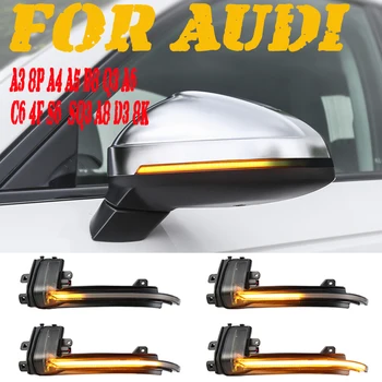 Pentru toate modelele Audi A3 8P A4 A5 B8 T3 A6 C6 4F S6 SQ3 A8 D3 8K Apă Clipi Dinamic Curge Oglinda Laterala LED Lumina de Semnalizare