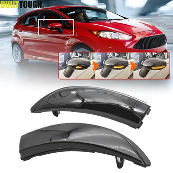 Pentru toate modelele Ford Fiesta MK6 B-Max 2008-2017 Led-uri Dinamice Aripa Oglinda Indicator Semnalizare, Lumina de Fumat Amber Curge Lămpi Dreapta + Stanga