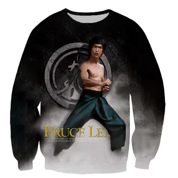 Pentru totdeauna Bruce Lee bărbați și femei pulover pulovere simplu tricou imprimat 3D cool jachete streetstyle jachete