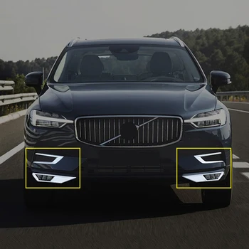 Pentru Volvo XC60 2018 2019 2020 ABS Cromat Mașină de Ceață Față Capacul de Lumină Trim Fața Foglight Lampa Cadru Autocolant Accesorii Coafura