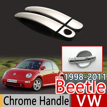 Pentru VW Beetle 1998 și 2011 menționează Chrome Mânerul Ușii Capace Trim Set de 2 buc Volkswagen New Beetle Accesorii Auto, Car Styling 2006 2008
