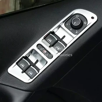 Pentru VW Volkswagen Tiguan 2012-Usi de Interior Cotiera Tapiterie macaraua Geamului Buton Comutator Capac ABS Cromat Auto-Styling Accesoriu