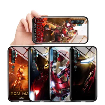 Pentru Xiaomi Mi Nota 10 Pro CC9 Pro Note3 Nota 10 Lite Marvel super-Erou Ironman Carcasa Gradient Capac Sticla Caz