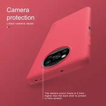 Pentru Xiaomi POCO X3 NFC Caz NILLKIN Frosted Shield Plastic Dur Înapoi Caz Acoperire pentru Xiaomi PocoPhone X3 NFC Global 6.67