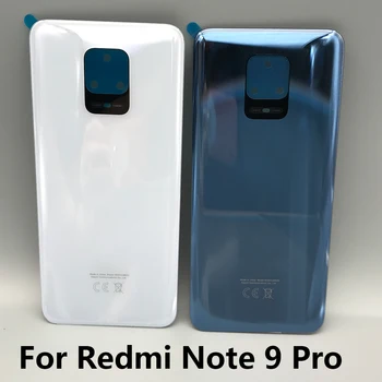 Pentru Xiaomi Redmi Nota 9 Pro 9S Brand Nou, Original, Baterie Usa de Locuințe Panou de Sticlă Înapoi Caz Acoperire Cu Adeziv de Piese de schimb