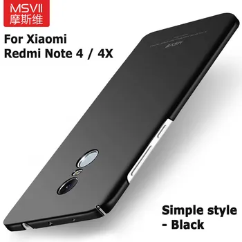 Pentru Xiaomi Redmi Notă 4x Caz Msvii Silm Mat Acoperire Pentru Xiaomi Redmi Note 4 Globală Caz Xaomi PC Cover Pentru Redmi Note4X Cazuri