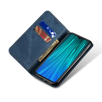 Pentru Xiaomi Redmi Notă 8T 8 Pro Portofel Caz Magnetic Carte Husa Flip Cover Pentru Redmi 8 Denim Genti din Piele Kickstand Titularului Cardului