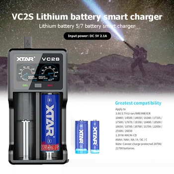 Pentru XTAR VC2 VC2 plus VC4 VC2S VC4S Încărcător de Baterie Pentru 10440/16340/14500/14650/18350/18500/18650/18700/21700/20700/17500
