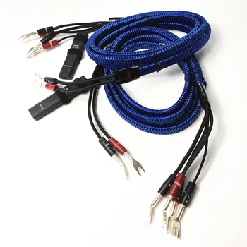 Pereche Audiofil Gibraltar Cablu Difuzor de Argint Banana Plug 72V DBS Cabluri Audio Hifi