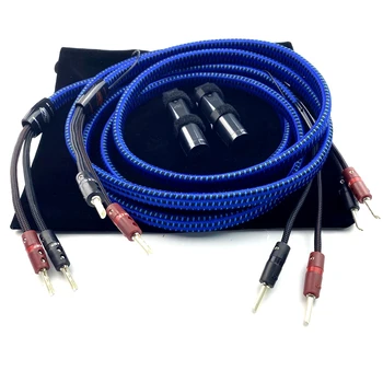 Pereche Audiofil Gibraltar Cablu Difuzor de Argint Banana Plug 72V DBS Cabluri Audio Hifi