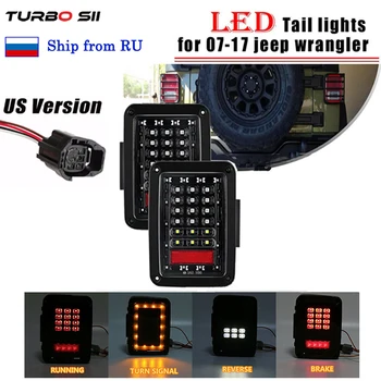 Pereche de LED-uri stopuri Auto LED de Funcționare Semnalizare de Avertizare Frână Spate Lampă cu LED-uri Pentru Jeep Wrangler JK JKU 07-18