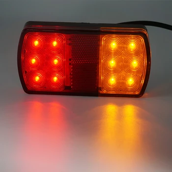 Pereche rezistent la apa 24 de LED-uri 12V Stopuri Camion Remorcă Camion Stop Spate, Coada de Lumină Auto Lampă de Semnalizare Atenție Indicatorul lămpii de Ceață