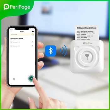 PeriPage Termică Portabile Bluetooth Printer 203dpi A6 Imagine Fotografie Eticheta Mini Imprimantă fără Fir pentru Android IOS Mobile