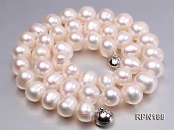 Perle unice Magazin de bijuterii Fermecător 8-9mm Culoare Alb Natural de apă Dulce Pearl Colier cu Incuietoare cu Magnet
