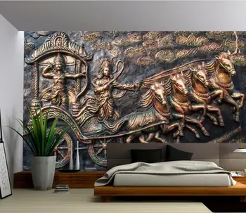 Personaliza Tapet pentru pereți 3 d India Mahabharata Fotografie imagini de Fundal Pentru camera de zi TV Fondul picturi Decorative